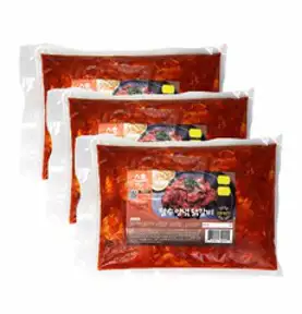 국내산닭 냉장 춘천 닭갈비 500g+500g+500g 당일제조발송 달수 한입 양념닭갈비 총1.5kg, 3개, 500g