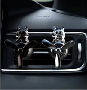 고급 차량용 프로펠러 불독 송풍구 방향제 자동차 디퓨저 샵비바체, 1+1구매, (1+1)메탈블랙2개, 2개