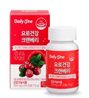 데일리원 요로건강 크랜베리, 1개, 60정, 60정