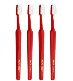테페 스페셜케어 초극세사모 헤드 대 칫솔 빨강색, 1개입, 4개