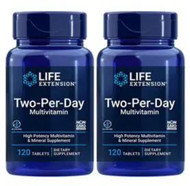 라이프 익스텐션 투퍼데이 태블릿 Life Extension Two-Per-Day Tablets 120 태블릿, 2통, 120정