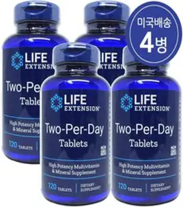 Life Extension 라이프 익스텐션 투-퍼-데이 타블렛 120 4병, 120정, 4개
