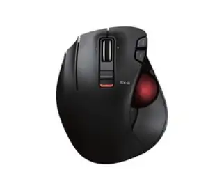 엘레컴 인체공학적 왼손 트랙볼 무선마우스 M-XT4DRBK-G, 레드(볼)