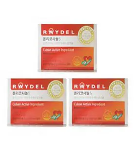 레이델 폴리코사놀5 30정 식약처인증 쿠바산 폴리코사놀 RAYDEL POLICOSANOL 정품 성인 남성 여성 건강기능식품, 3개