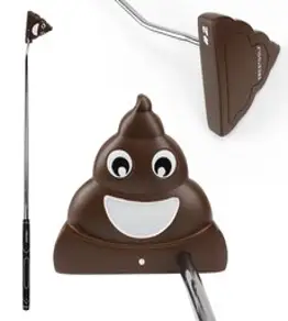 CRESTGOLF 골프 똥 퍼터 응가 모양 퍼팅연습용 일체형 골프 퍼터, 브라운