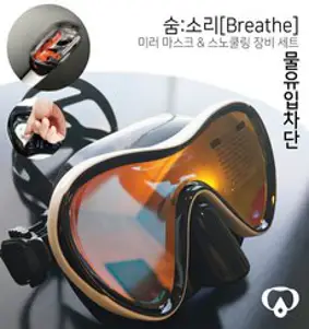 아넥스 일안식 성인 스노쿨링 세트, 블랙