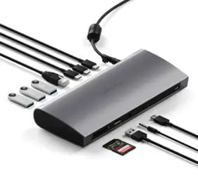 사테치 USB C타입 11in1 썬더볼트4 독 도킹스테이션 멀티허브, 단품, 1개