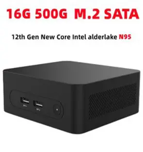 한뼘 컴퓨터 미니 PC 사무용 가정용 주식용 소형 피씨 초미니 데스크탑 올인원 본체, 8GB, 128GB