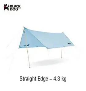 테라스바람막이 야외용천막 사각천막 방풍천막 야외바람막이 사각그늘막 블랙독 태양 쉘터 여행 대형 해변 우산 캠핑 타프 관광 방수 낚시 캐노피 차양, 2.Straight Edge- Blue