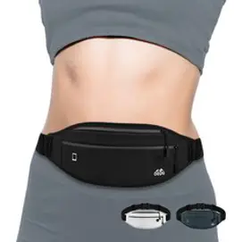 파우치랩 러닝벨트 방수 초경량 스포츠 힙색, 블랙