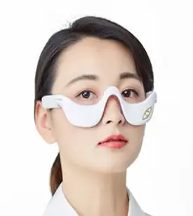 Windee 눈가 마사지기 EMS 미세전류 진동 온열 레드 광선 케어 USB충전 안경식, 화이트, 1081