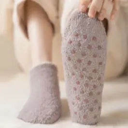 핵폭신 여성 수면양말 6켤레 미끄럼방지 털 산모 얇은