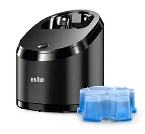 BRAUN 시리즈 8 9 면도기용 세척 앤 충전 스테이션, 블랙, 9484-5cc(5430)