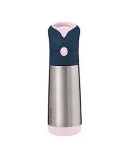 비박스 스텐 빨대컵 350ml, 인디고로즈, 1개