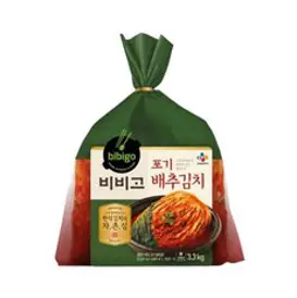 CJ제일제당 비비고 포기배추김치 3.3kg 포기김치 배추김치 나박김치 백김치 맛있는김치 반찬 한식, 포기배추김치 1.8KG, 1.8kg, 1개