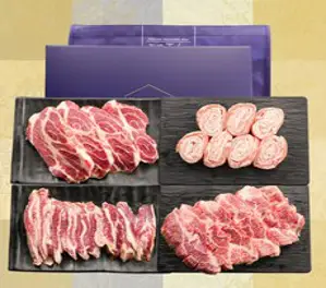 [추석선물용] 돼지고기 선물세트 선물용 1kg 1.25kg 구이용 이베리코 베요타 선물 세트 목살 갈비살 치마살 눈꽃살 스페인산 고기세트, 1개, 1-2) 이베리코 선물세트 1kg (선물용)