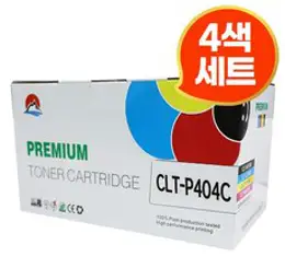 삼성 CLT-P404C 토너 4색 세트 SL-C433 C483W C430W C483FW, 1개, 1개