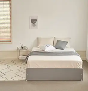 퍼리든 엘릭코 무헤드 3단 서랍 침대프레임 방문설치, 그레이