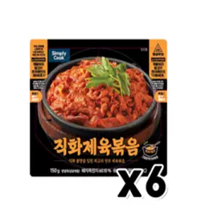 심플리쿡 직화제육볶음 간편술안주 150g x 6개