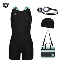 아레나 여아동 3부 4종세트 실내수영복 A3BG1KG01 BLK
