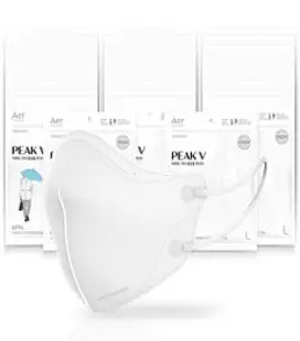 아에르 피크 V 라이트 황사방역 마스크 대형 KF94, 1개입, 50개, 화이트