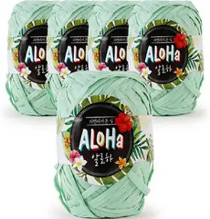 필립섬유 쎄비 알로하 뜨개실 무광, 68 민트, 1세트