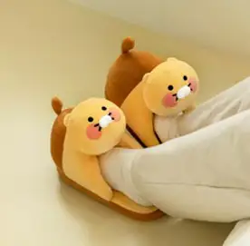 카카오프렌즈 / 페이스 슬리퍼 / 라이언 어피치 춘식이 / 거실실내화 층간소음실내화 층간소음슬리퍼 실내슬리퍼