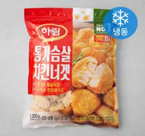 하림 통가슴살 치킨너겟 (냉동), 1200g, 1개