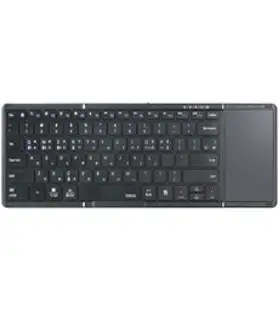 아이노트 터치패드 블루투스 무선키보드, 접이식, 블랙, X-FOLDING XK905B