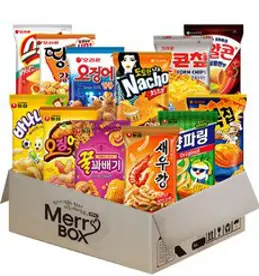 스낵세트 12종(새우깡+꿀꽈배기+오징어집+바나나킥+양파링+꼬북칩크런치즈+스윙칩+땅콩강정+오징어땅콩+나쵸오리지날+콘칩+꼬깔콘매콤달콤), 1박스
