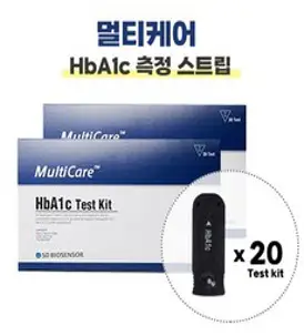 SD바이오센서 멀티케어 당화혈색소 측정 스트립 1박스 20T Multicare HbA1c, 1개