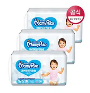 마미포코 에어핏 공기솔솔 팬티형 기저귀 여아용 대형 4단계(10~14kg), 4단계, 108개