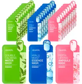 메디힐 더블 카밍 워터 마스크 10p +히알루 모이스트 에센스 마스크 10p +펩타 리프팅 앰플 마스크 10p, 10개입, 1세트