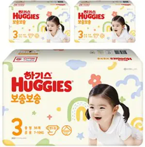 하기스 2022 보송보송 밴드형 기저귀 공용 중형 3단계(7~10kg), 3단계, 168매