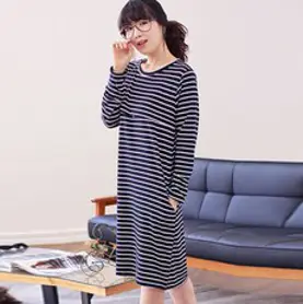 마더라이크 긴팔플룻수유원피스
