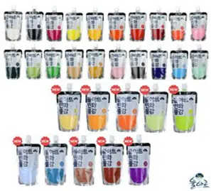 율아트 민화 물감 대용량 100ml 10색 한국화 동양화 분채