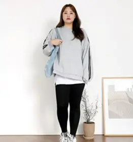 1+1빅사이즈 L-4XL 기모 레깅스 임산부 겨울 여성 쫄바지_8063