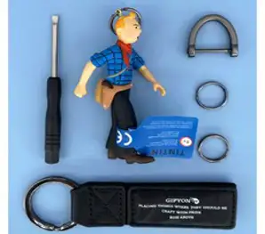 틴틴키링 tintin 가방 키홀더 열쇠고리, A, 1개