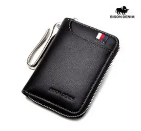 BISON DENIM 바이슨 데님 남자 여자 수제 카드 명함 지퍼 멀티 키 자동차 스마트키 열쇠지갑 N9462-1B