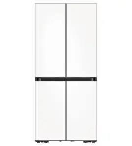 삼성전자 비스포크 4도어 냉장고 글라스 키친핏 615L 방문설치, 새틴 화이트, RF60C9013W6