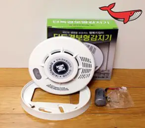 미래테크 단독형 광전식 연기 감지기 + 배터리, 1세트