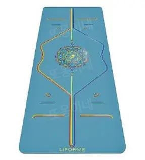 영국 정품 라이폼 천연고무 요가 매트 필라테스 Liforme 홈트매트, M. 장난기 가득한 보라색 지구, 1개