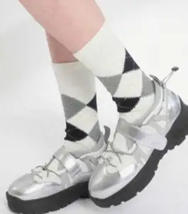 [국내매장판] 락피쉬 벨크로 카본실버 메쉬 스니커즈 여성 운동화 키높이