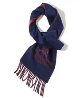 [비비안웨스트우드] 로고 자수 81030007 W00Q7 P408 울 머플러 목도리