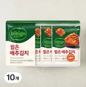 비비고 썰은배추김치, 100g, 10개