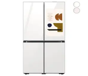 [색상선택형] 삼성전자 BESPOKE AI 패밀리허브 4도어 냉장고 842L 방문설치, RF85DB9581APW