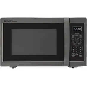 샤프 SMC1452KH ZSMC1452CH 1 100와트 조리대 전자레인지 큐빅 풋 블랙 스테인리스 스틸 1.4CuFt, With Child Lock, Black Stainless Steel