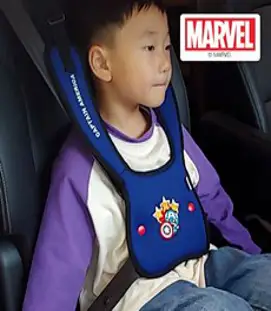 마블 어린이 어깨끈 벨트 위치조절 패드, 아이언맨, 1개