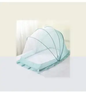 초간편 원터치 이동식 유아 아기 침대 모기장 블루 소, 유아캐릭터모기장