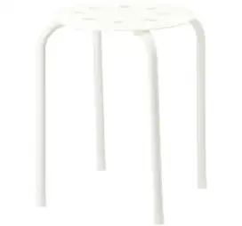 니토리 튼튼한 스틸 미니 스툴, 화이트, 1개